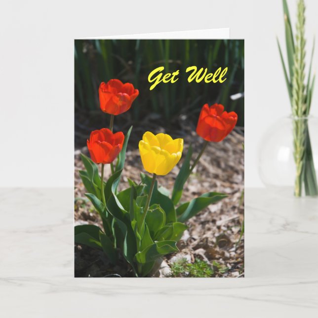 Get Well Tulips Card Karte (Vorderseite)