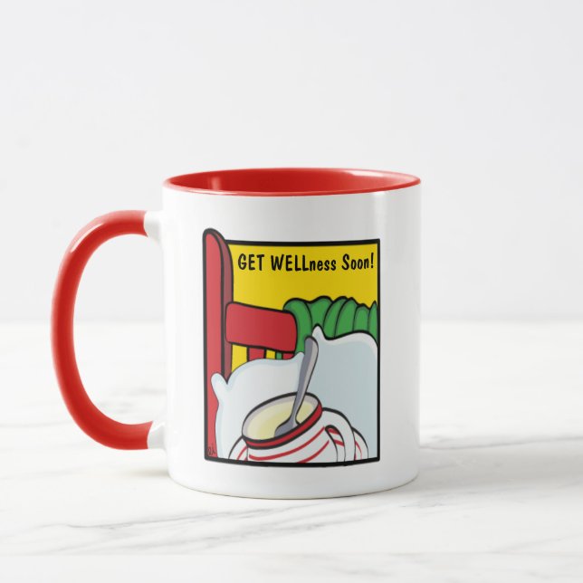 "Get WELLness bald" Classic White Coffee Tasse (Links)