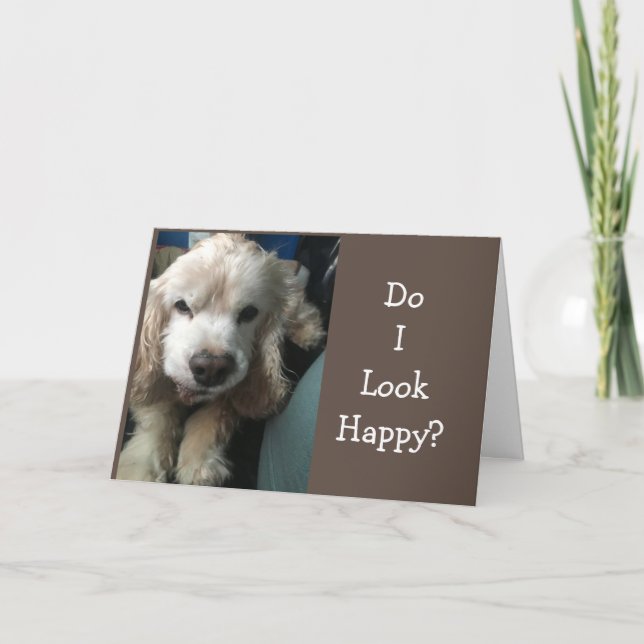 *GET WILL SOON" SAYS "SAD" DOGGIE CARD KARTE (Vorderseite)