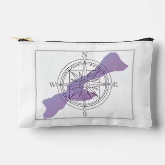 Get Your Bearings Compass Island Sm Zipper Pouch  Zubehörtasche
