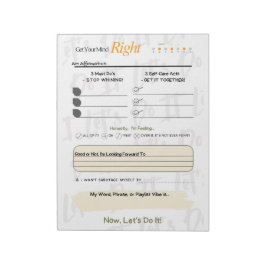 Get Your Mind RIGHT – 5-Minute Journal Notepad Notizblock