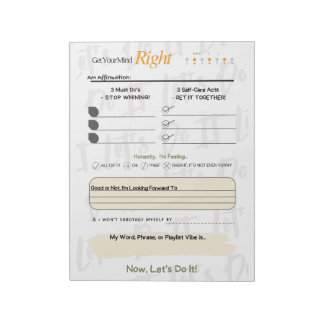 Get Your Mind RIGHT – 5-Minute Journal Notepad Notizblock