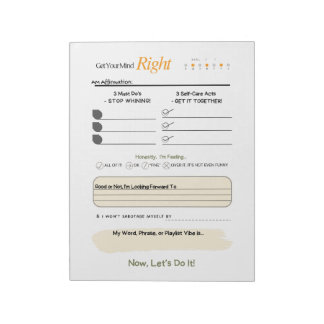 Get Your Mind RIGHT – 5-Minute Journal Notepad Notizblock