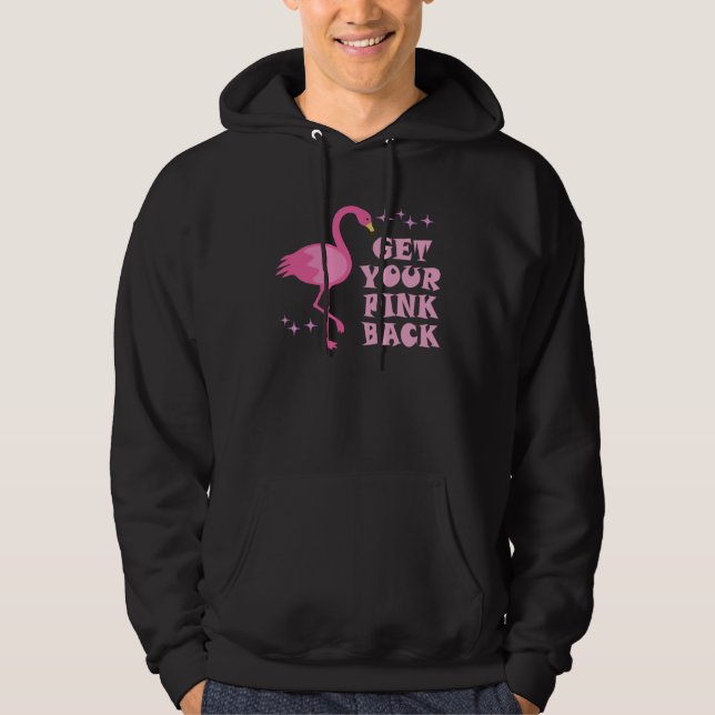 Get Your Pink Back Flamingo Women s Girl s Hoodie (Vorderseite)