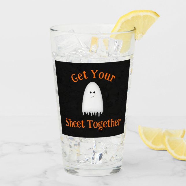 Get your Sheet Together Halloween Ghost Glas (Rückseite Ice)