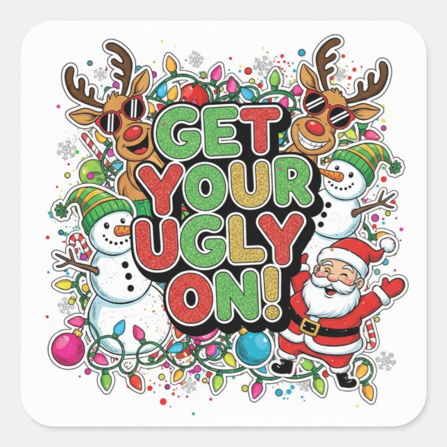 Get Your Ugly On Sticker (Vorderseite)