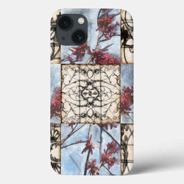Getäfelte abstrakte Scrollwork Malerei Case-Mate iPhone Hülle (Rückseite)