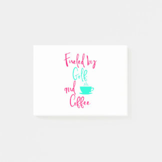 Getankt durch Golf-und Post-it Klebezettel