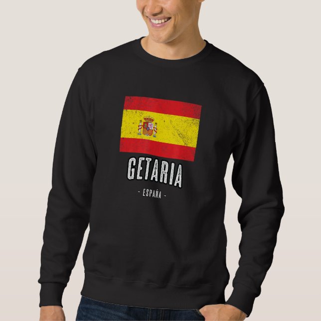 Getaria Spain Es Flag Stadt Bandera Ropa Sweatshirt (Vorderseite)