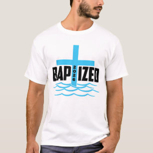 Getauft 2026 Christliches Kreuz & Wasser-Taufe T-Shirt