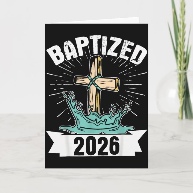Getauft 2026  karte (Vorderseite)