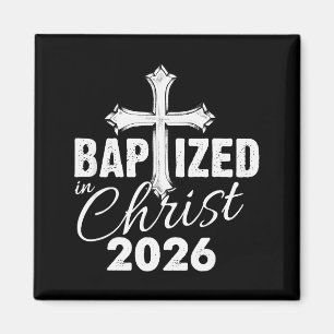 Getauft in Christus 2026 - Christliches Kreuz Salv Magnet