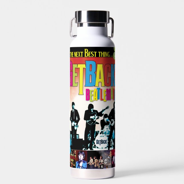 GetBack!® Beatlemania Offizielles Poster Wasserfla Trinkflasche (Vorne)
