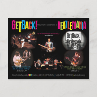 GetBack!® Beatlemania Postcard Postkarte
