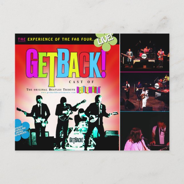 GetBack! Beatlemanie Postkarte (Vorderseite)