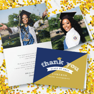 Geteilte Farben Moderne Weiße Skizze Abschlussfoto Dankeskarte