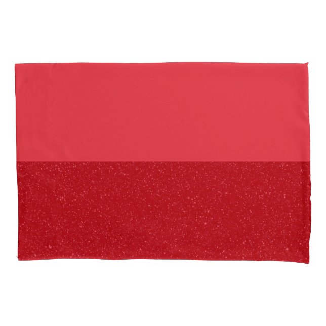 Geteilte Textur Rotes Kissenbezug – Anpassbar (Vorderseite)