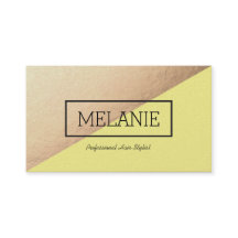 Geteilte Visitenkarten in Gelb