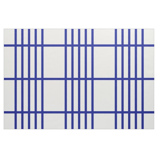 Geteiltes blaue Streifen-geometrisches Muster Stoff (Yard (91,4 cm))