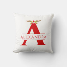 Geteiltes Monogramm Buchstabe A Weihnachtshirschge