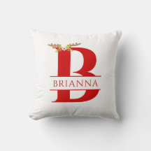 Geteiltes Monogramm Buchstabe B Xmas Hirschgeweih