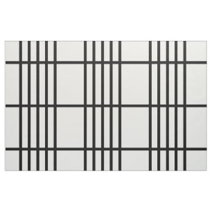Geteiltes schwarze Streifen-geometrisches Stoff