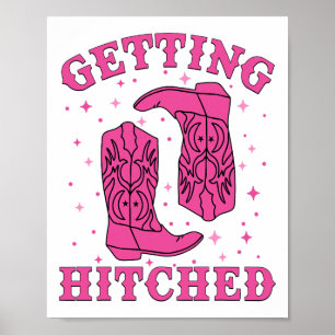 Getestet Bride Groom Western Wedding Bachel Poster
