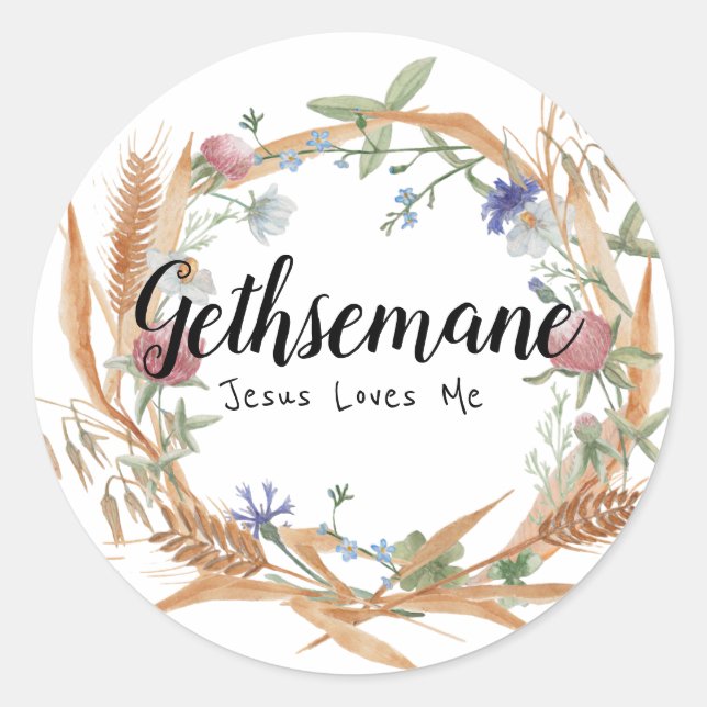 Gethsemane - Jesus Liebe Me Round Sticker (Vorderseite)