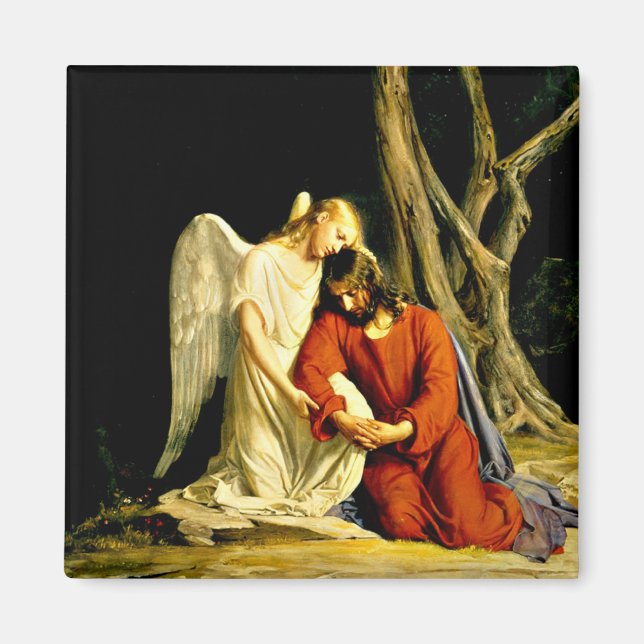 Gethsemane - Kunstwerk von Carl Bloch Magnet (Vorne)