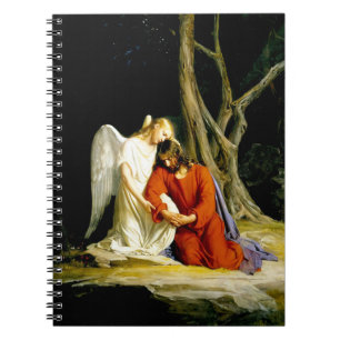 Gethsemane von Carl Bloch. Christliche Geschenkhef Notizblock