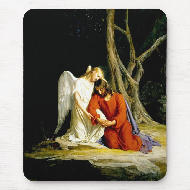 Gethsemane von Carl Bloch. Kunsthandwerk Mousepad (Vorne)