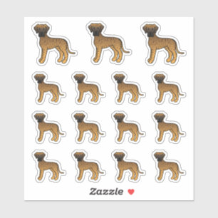 Getigerte Deutsche Dogge Süße Cartoon-Hunde Aufkleber