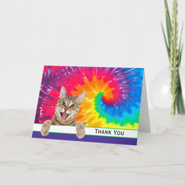 Getigerte Katze Danke für das Hüten (Vorderseite)