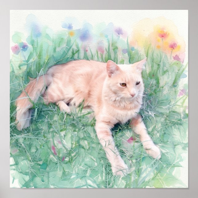 Getigerte Katze Poster (Vorne)
