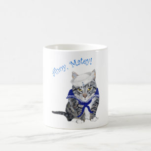 Getigerte Katze Seemann Tasse