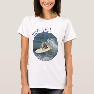 Getigerte Katze Surfen wir! T-Shirt