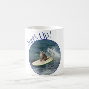Getigerte Katze Surft drauf los! Tasse