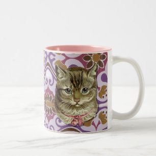 Getigerte Katze Zweifarbige Tasse