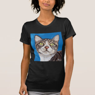 Getigerte Katzenmalerei T-Shirt