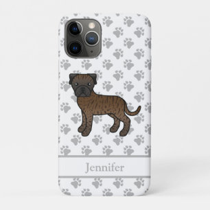 Getigerter Bullmastiff Süßer Cartoon-Hund & Name Case-Mate iPhone Hülle
