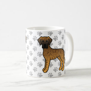 Getigerter Deutsche Dogge Süßer Cartoon-Hund Kaffeetasse