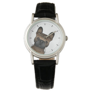 Getigerter Französischer Bulldogge / Französische Armbanduhr