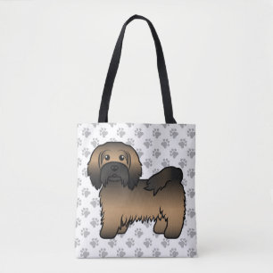 Getigerter Havanese Süßer Cartoon-Hund & Pfoten