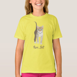 Getigertes gelbes Kätzchen T-Shirt