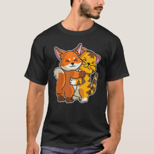 Getigertes Hauskatze & Fuchs Süße Tiere für Frauen T-Shirt