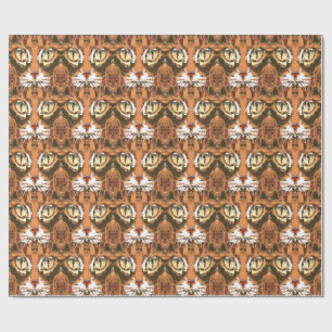 getigertes Katzen-Gesichtsmuster Geschenkpapier