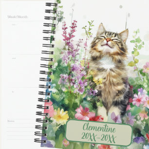Getigertes Katzen-Terminbuch ohne Datum Planer