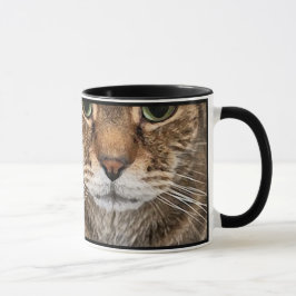 Getigertes Katzengesicht und Pfoten - Lustiges Kat Tasse