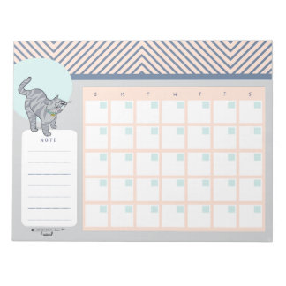 Getigter Katzenkalender Notizblock ohne Datum