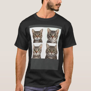 Getigterte Katzenfamilie T-Shirt
